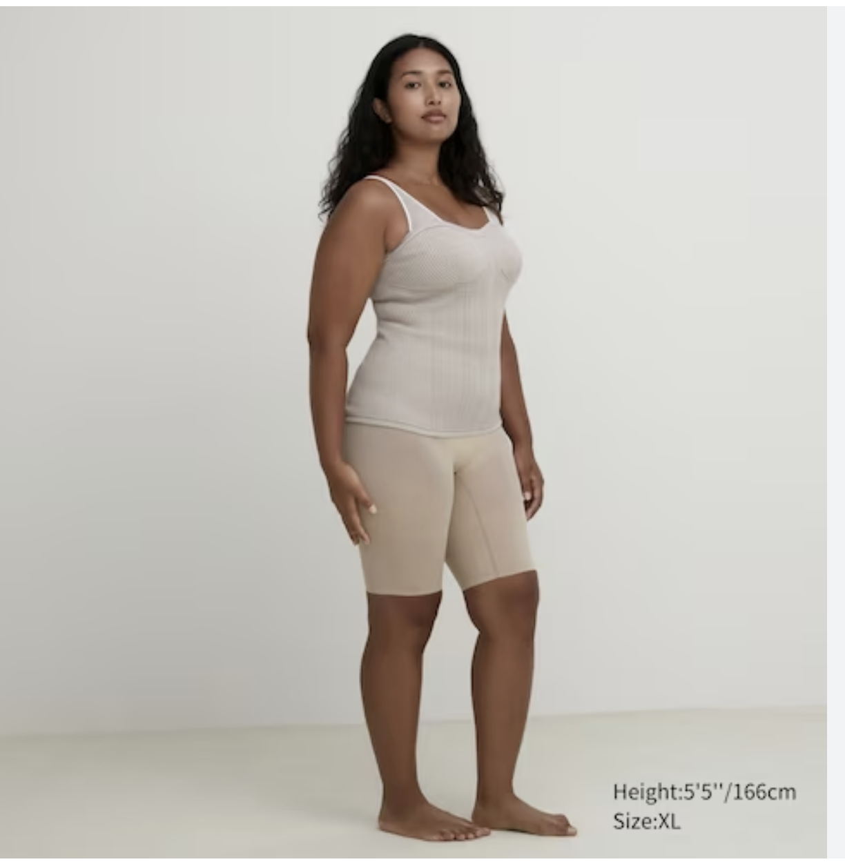 优衣库立体提臀收腹打底裤肉色加大码UNIQLO AIRism Body Shaper Non-Lined Half shorts（smooth）beige  – Amy's Selection